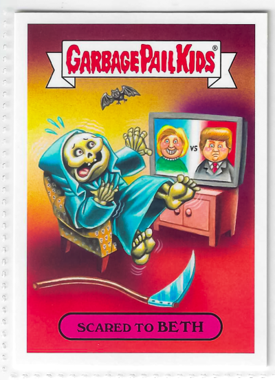 2017 Topps Garbage Pail Kids Adam-Geddon Scared to Beth #1b