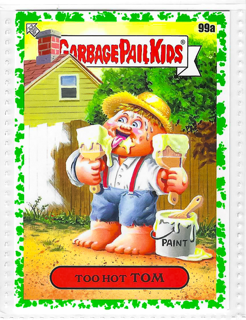 2022 Topps Garbage Pail Kids Book Worms Too Hot Tom Booger Green #99a