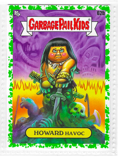 2022 Topps Garbage Pail Kids Book Worms Howard Havoc Booger Green #62b