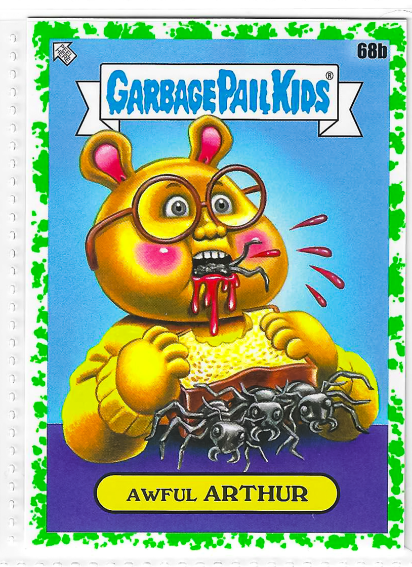 2022 Topps Garbage Pail Kids Book Worms Awful Arthur Booger Green #68b