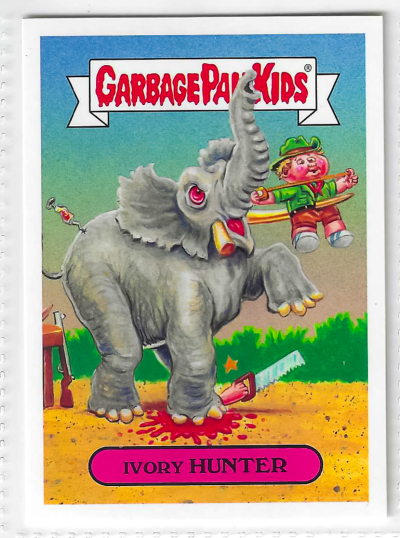 2017 Topps Garbage Pail Kids Adam-Geddon Ivory Hunter #10a