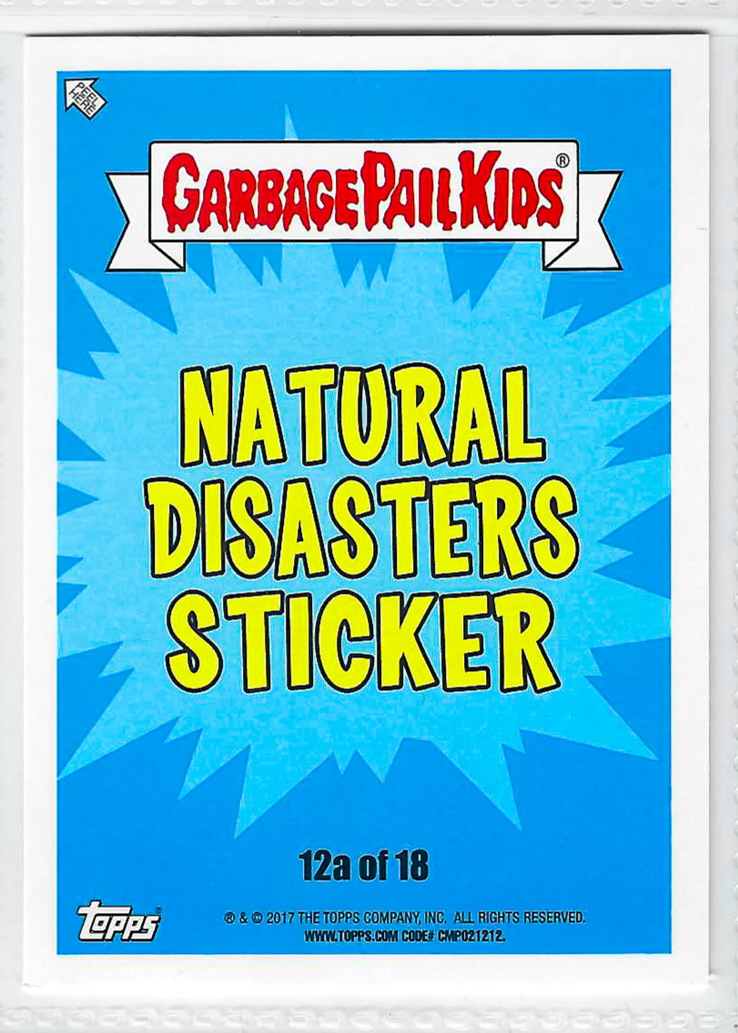2017 Garbage Pail Kids Adam-Geddon Series 1 Val Cano #12a sticker card - Image 2