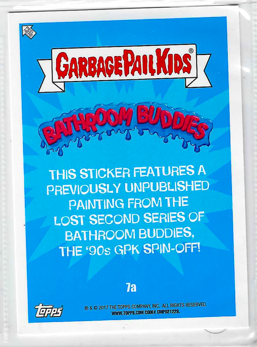 2017 Garbage Pail Kids Adam-Geddon Series 1 Arnie Tank #7a Sticker Card - Image 2