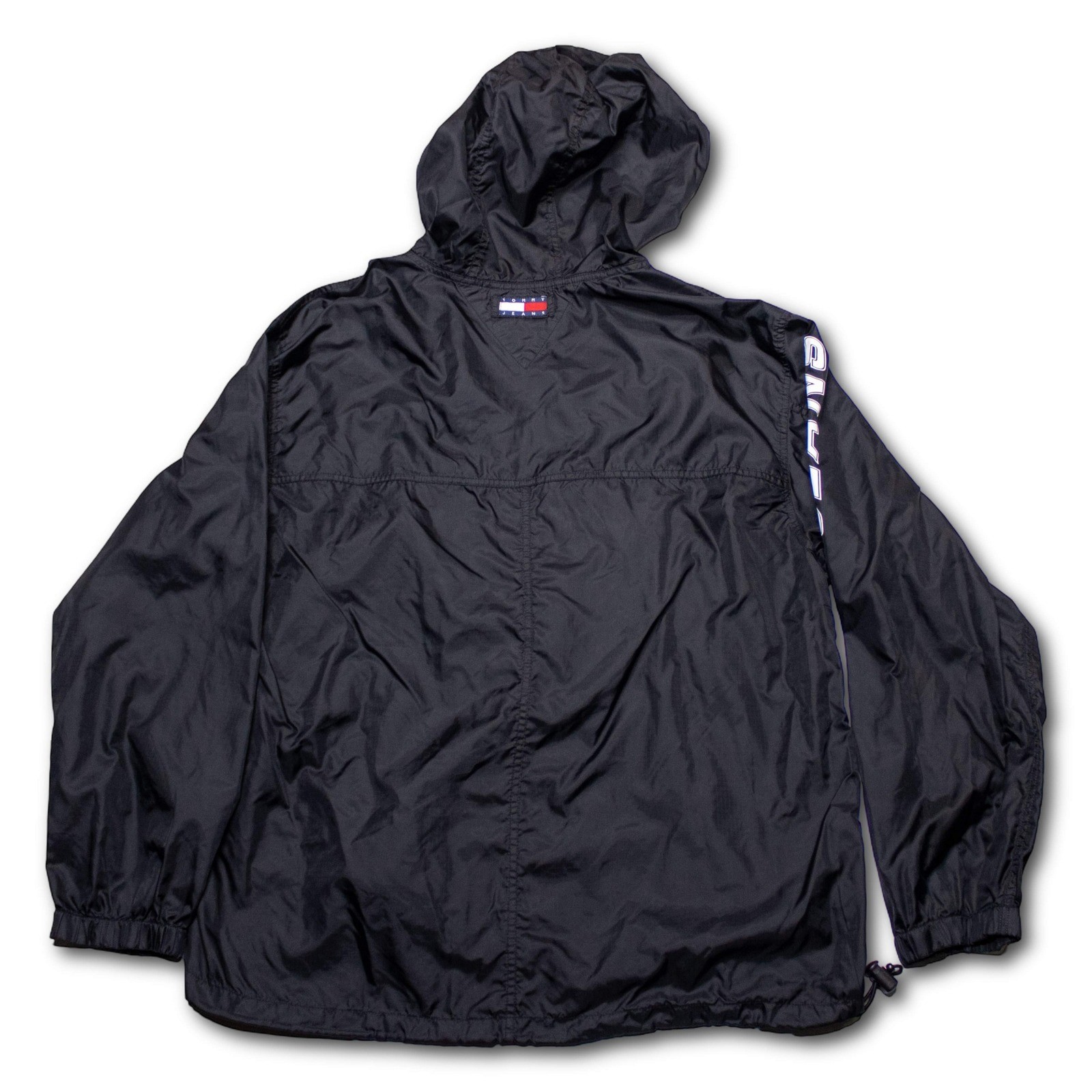 Tommy Hilfiger Anorak Windbreaker Jacket Mens XXL Black Excellent - Image 2