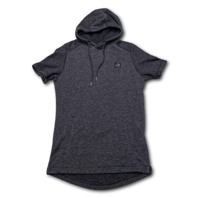 Under Armour Short Sleeve Hoodie Womens Small Gray Fitted Excellent