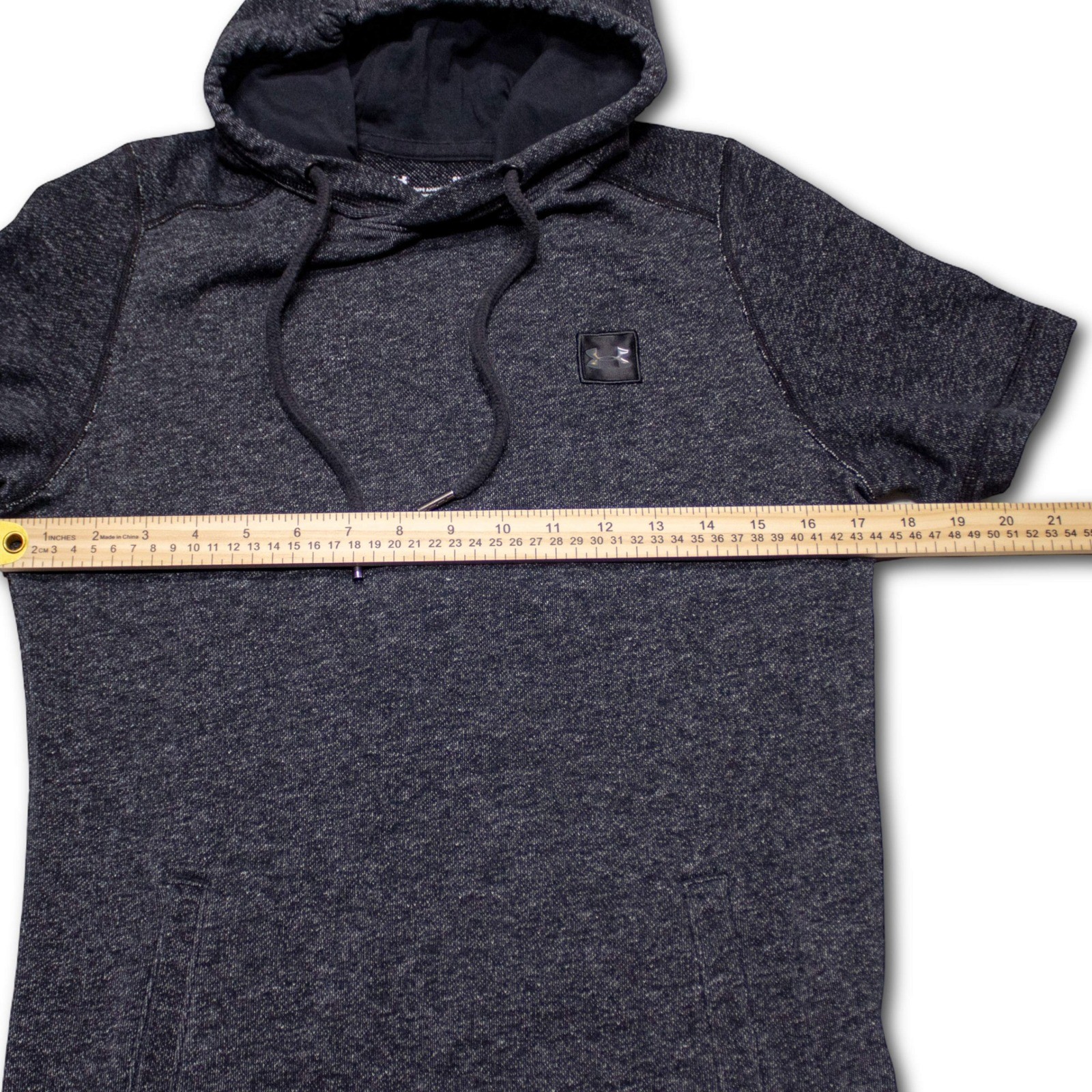 Under Armour Short Sleeve Hoodie Womens Small Gray Fitted Excellent - Image 5