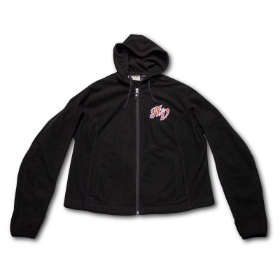 Harley-Davidson Fleece Zip-Up Hoodie Women 1W Black Excellent