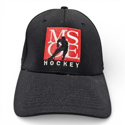 MSOE Hockey Hat Pukka Headwear Black Stretch Fit Cap L/XL Skull Excellent