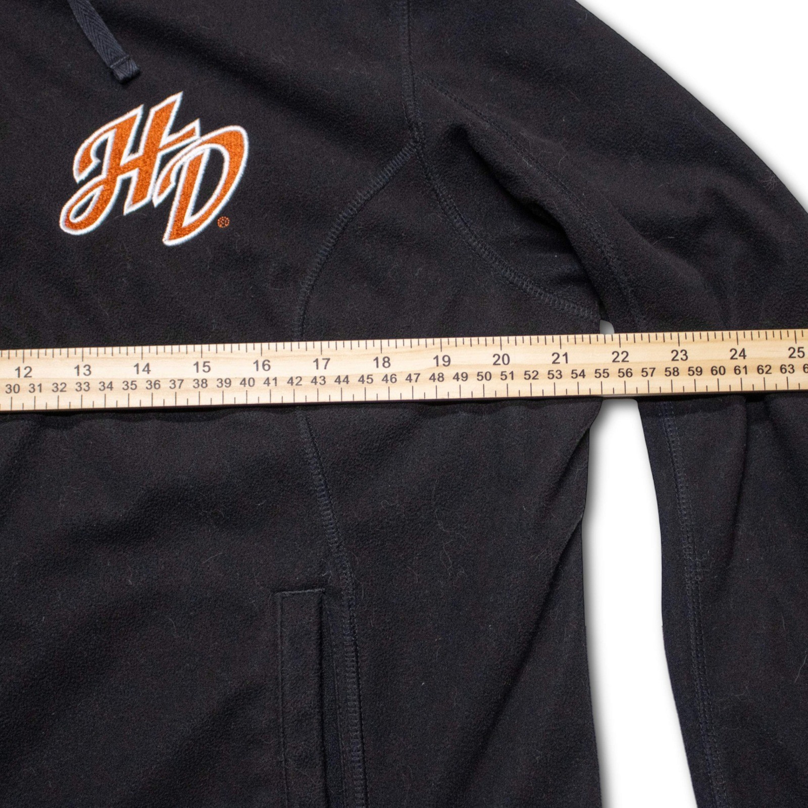 Harley-Davidson Fleece Zip-Up Hoodie Women 1W Black Excellent - Image 5