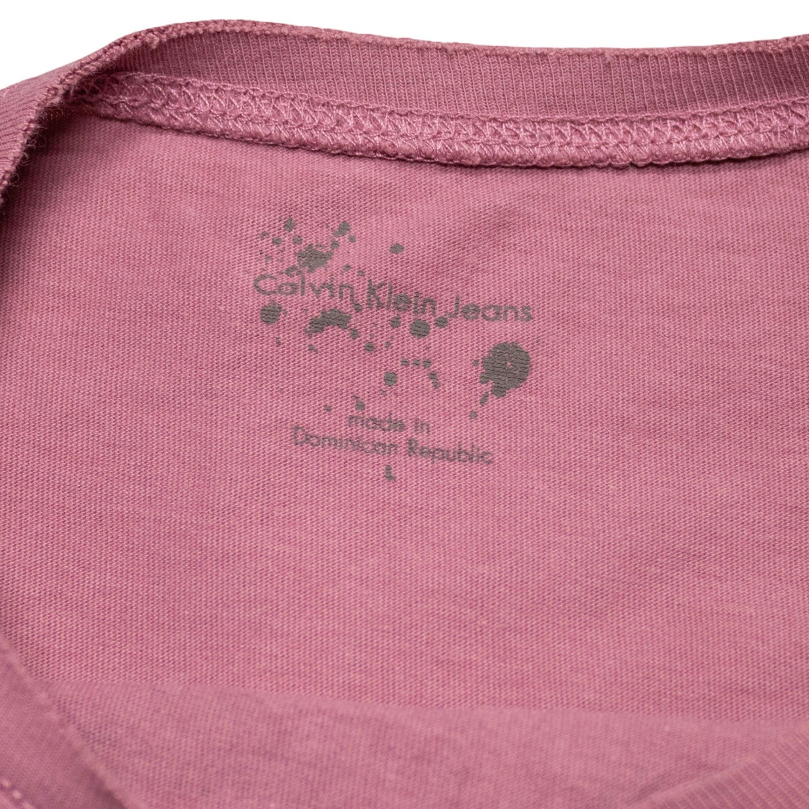 Calvin Klein Jeans Graphic T-Shirt Womens Large Mauve Pink Excellent - Image 3