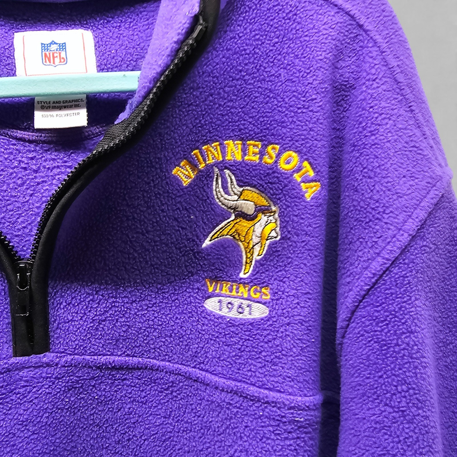 NFL Style and Graphics / VF Imagewear Minnesota Vikings quarter-zip fleece pullo - Image 3