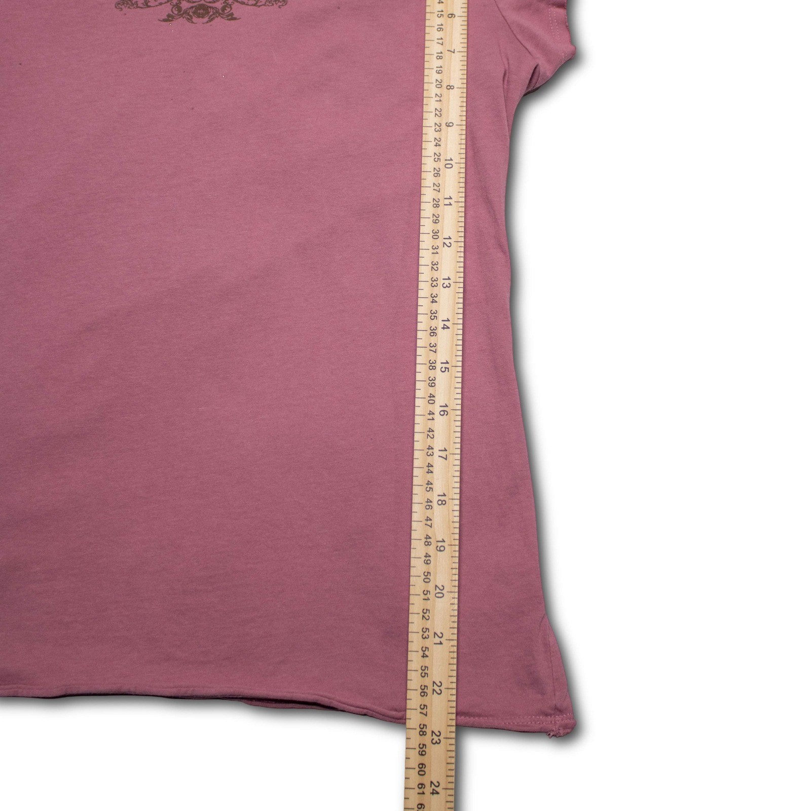 Calvin Klein Jeans Graphic T-Shirt Womens Large Mauve Pink Excellent - Image 4