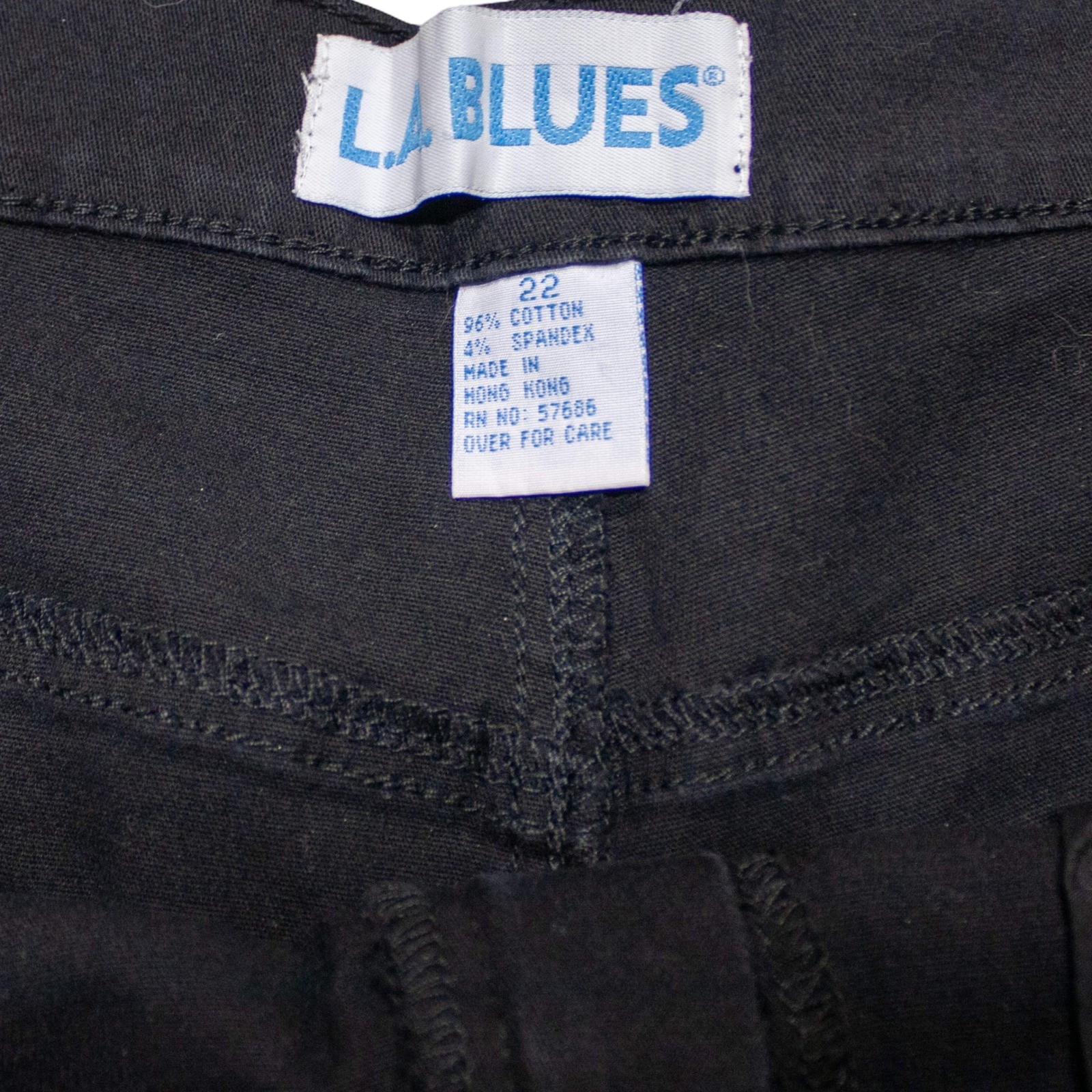 L.A. Blues Denim Shorts Womens 22 Black Excellent - Image 3