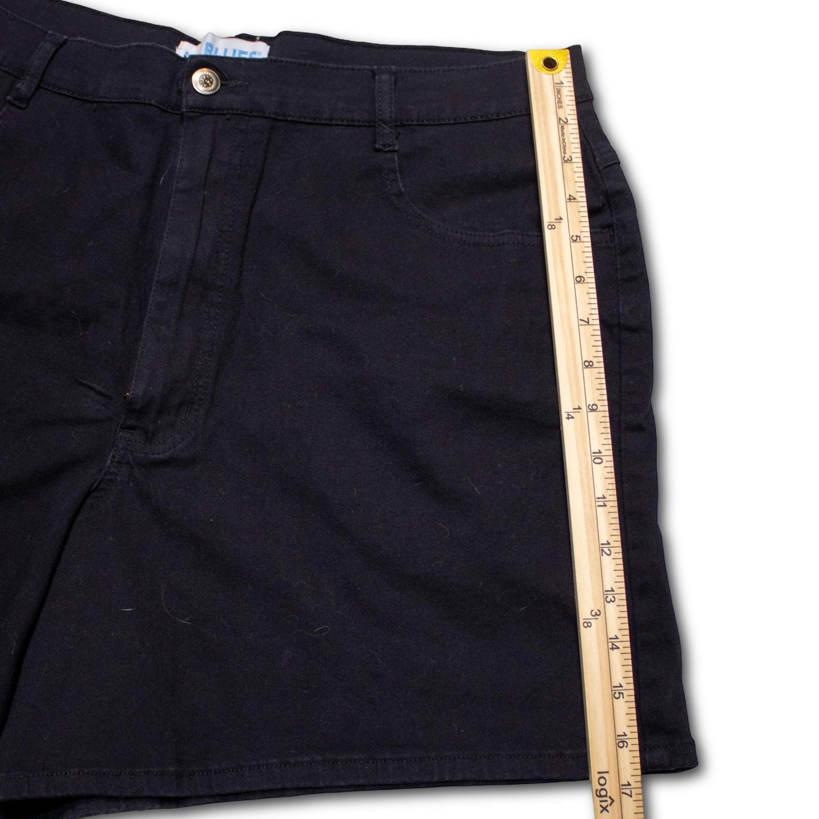 L.A. Blues Denim Shorts Womens 22 Black Excellent - Image 4