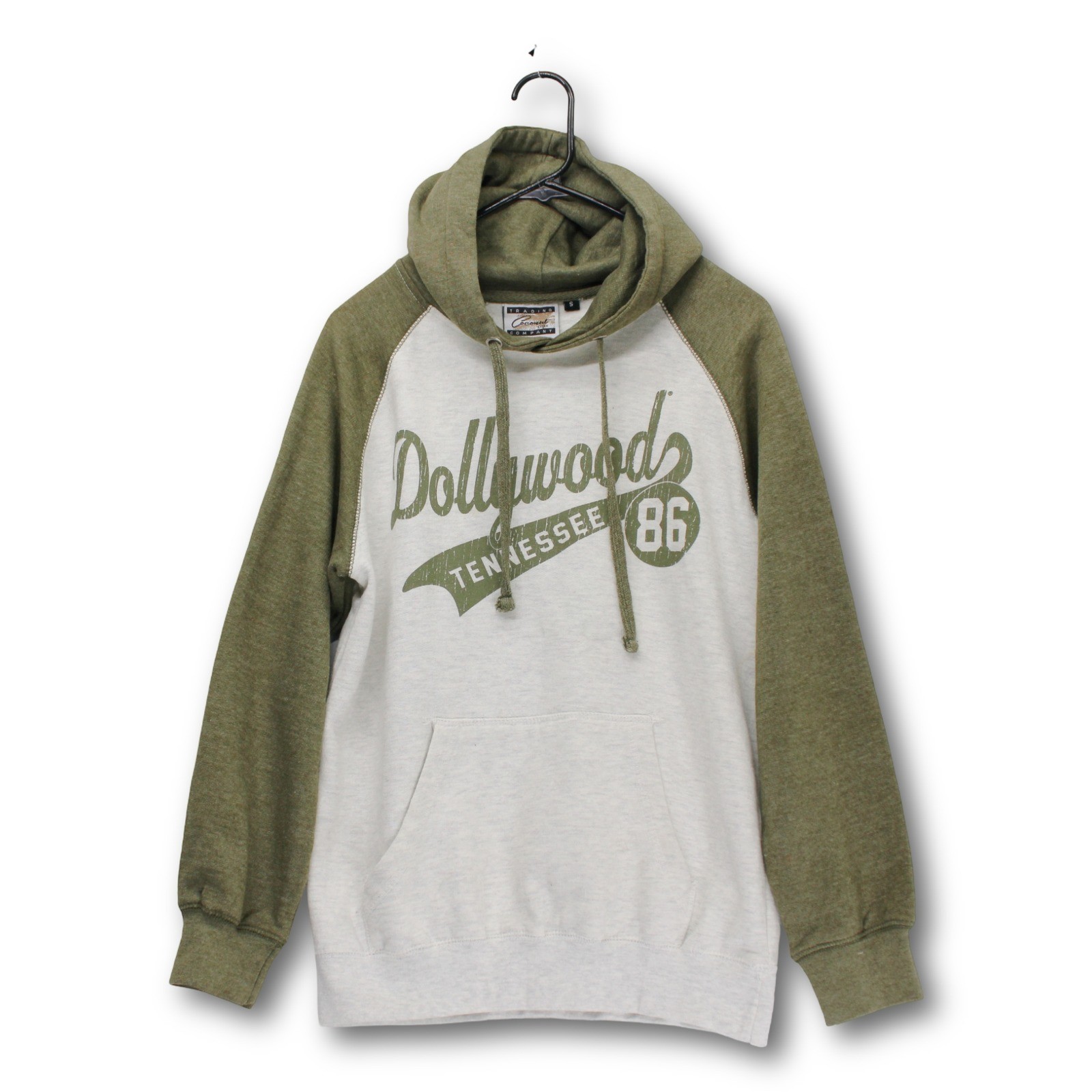 Coconut Creek Dollywood Hoodie Mens S Gray Green Good