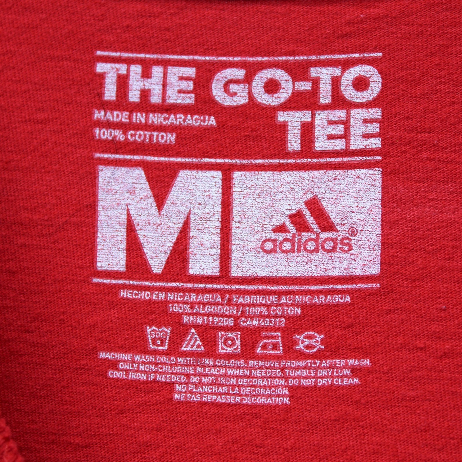 Adidas Houston Rockets T Shirt Mens Medium Red Excellent - Image 3