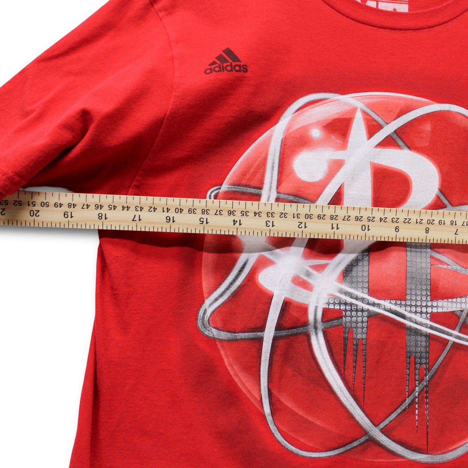 Adidas Houston Rockets T Shirt Mens Medium Red Excellent - Image 5
