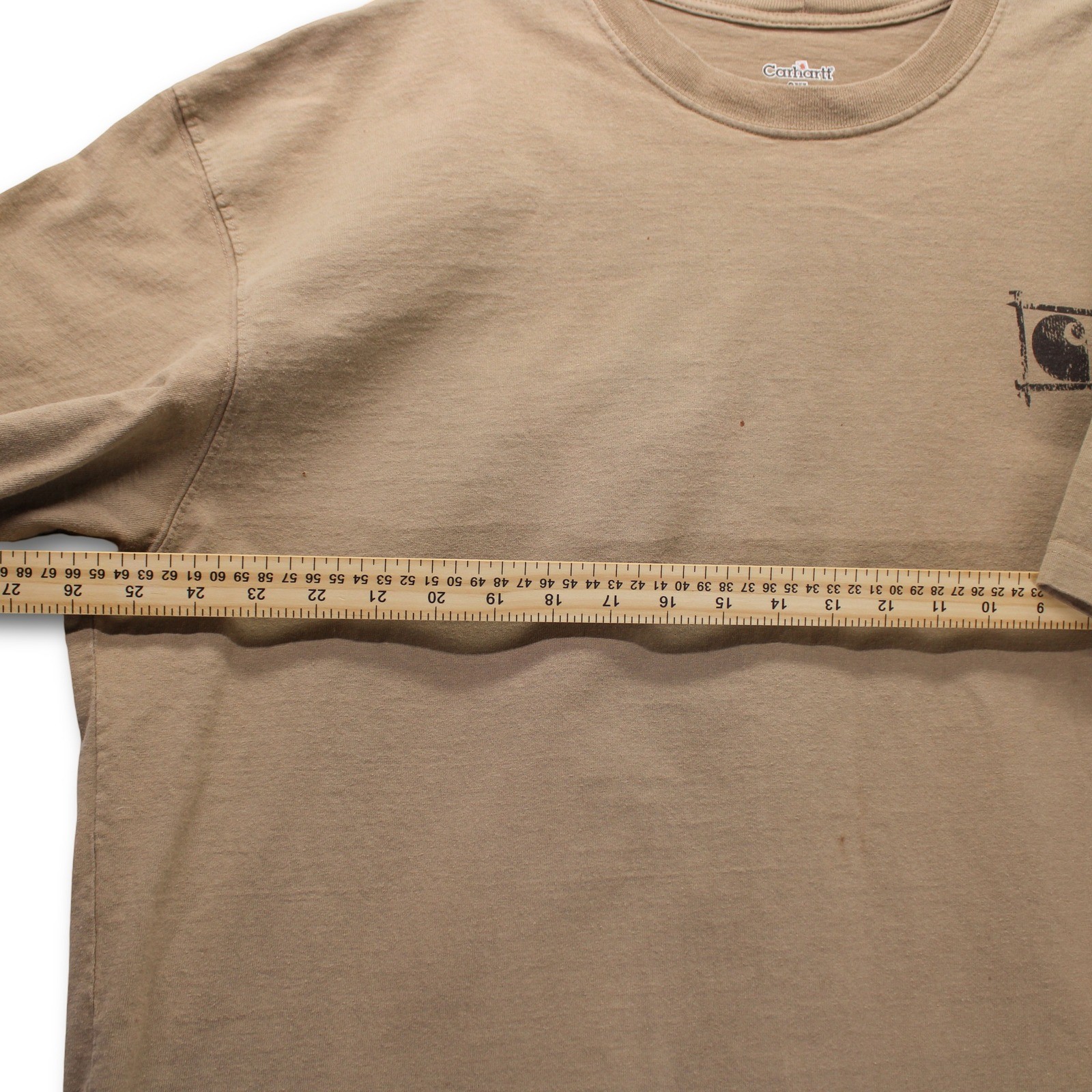 Carhartt Graphic T-Shirt Mens 2XL Tan Tough As Nails Workwear Good - Image 5