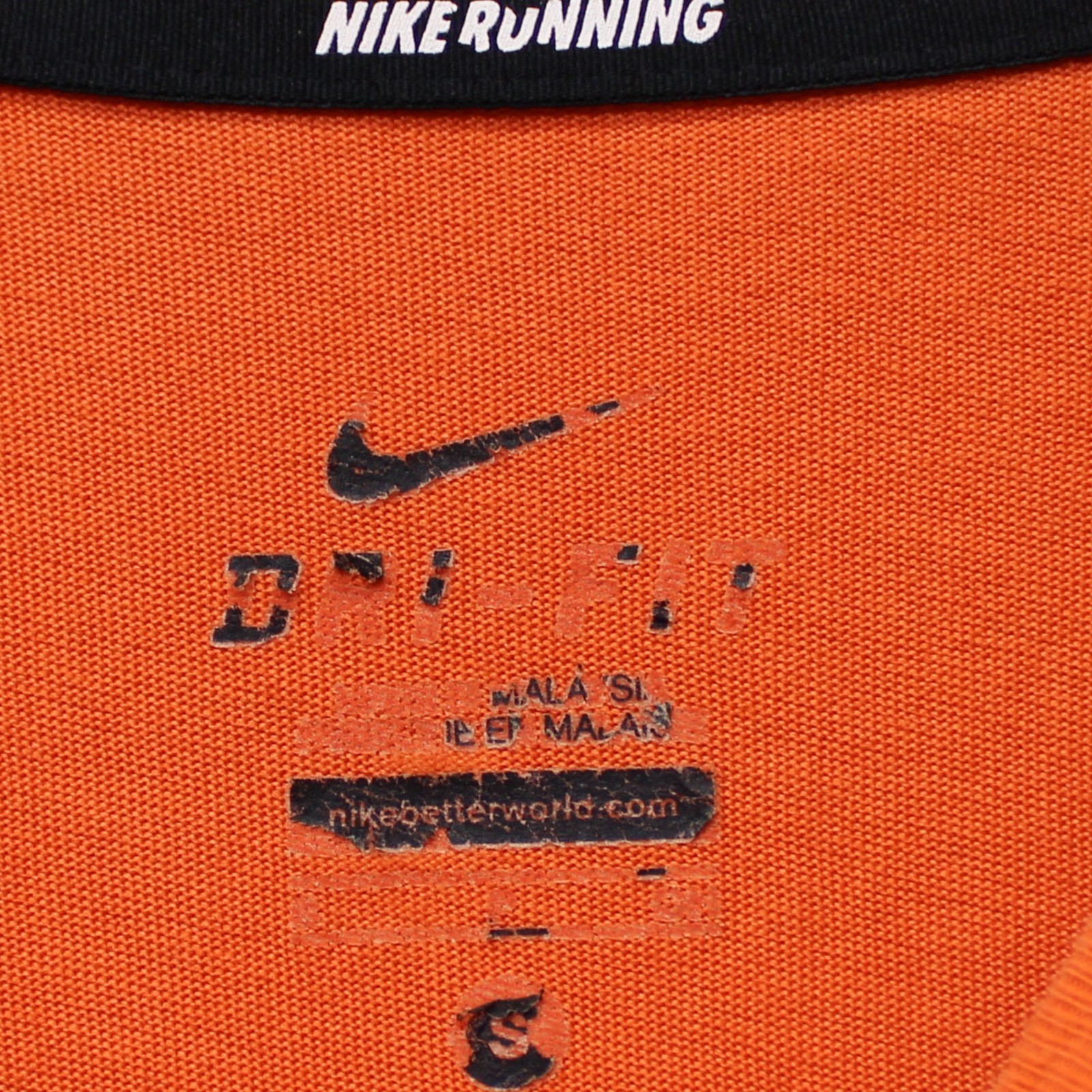 Nike Running Go Like Hell Graphic T-Shirt Mens Small Orange Fair - Image 3