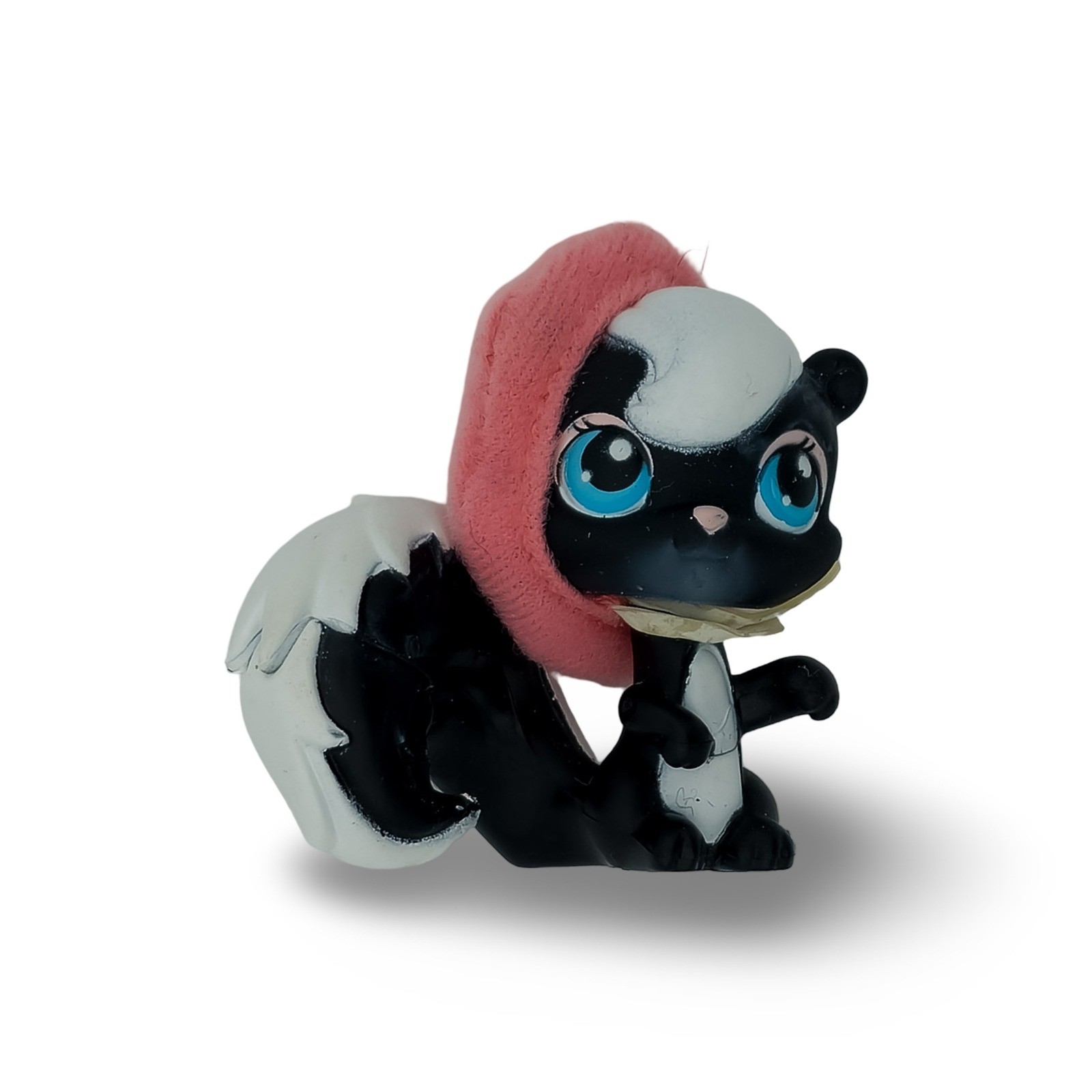 Littlest Pet Shop Skunk #306 Small Black White Good