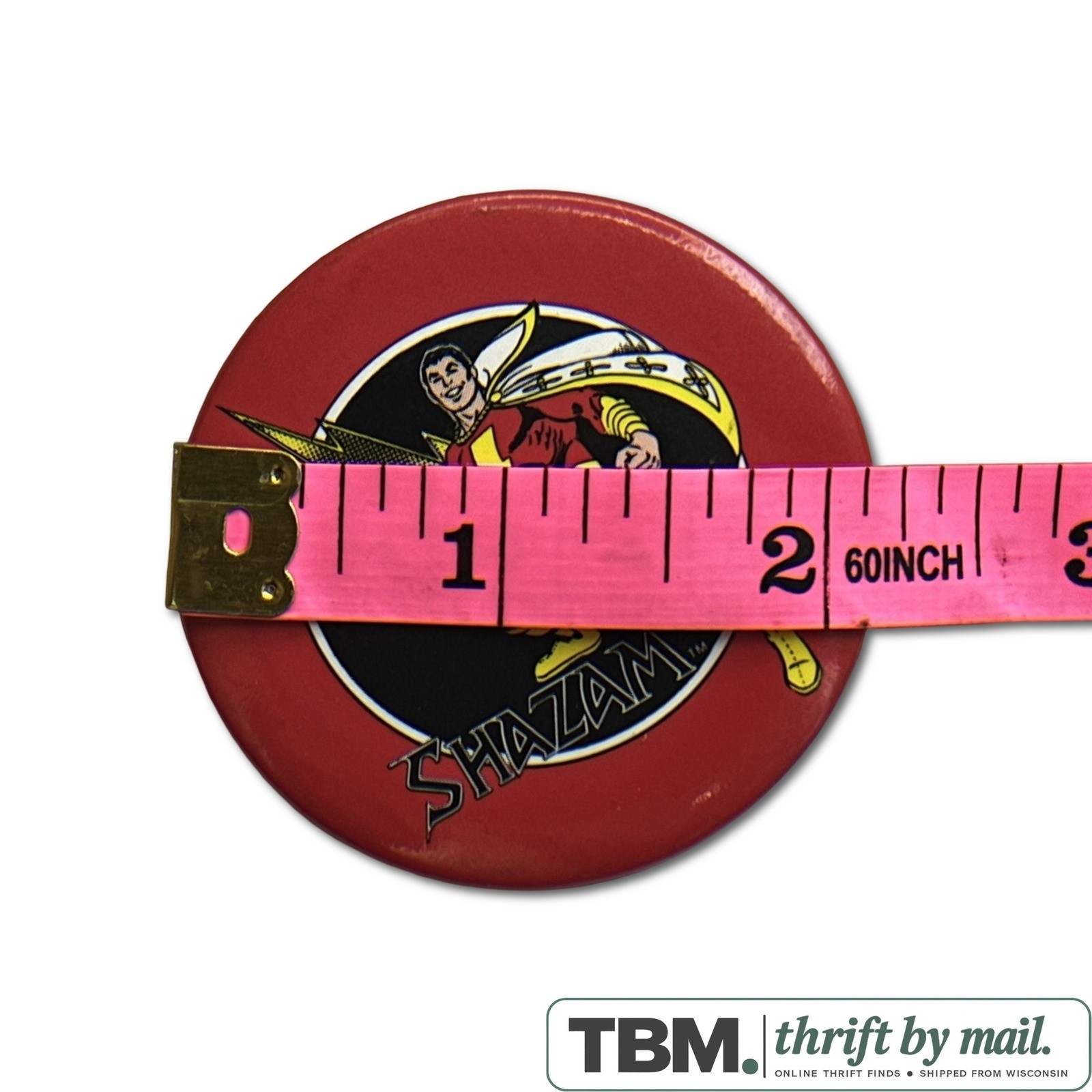 DC Comics Shazam Pinback Button Unisex OS Red Excellent - Image 4