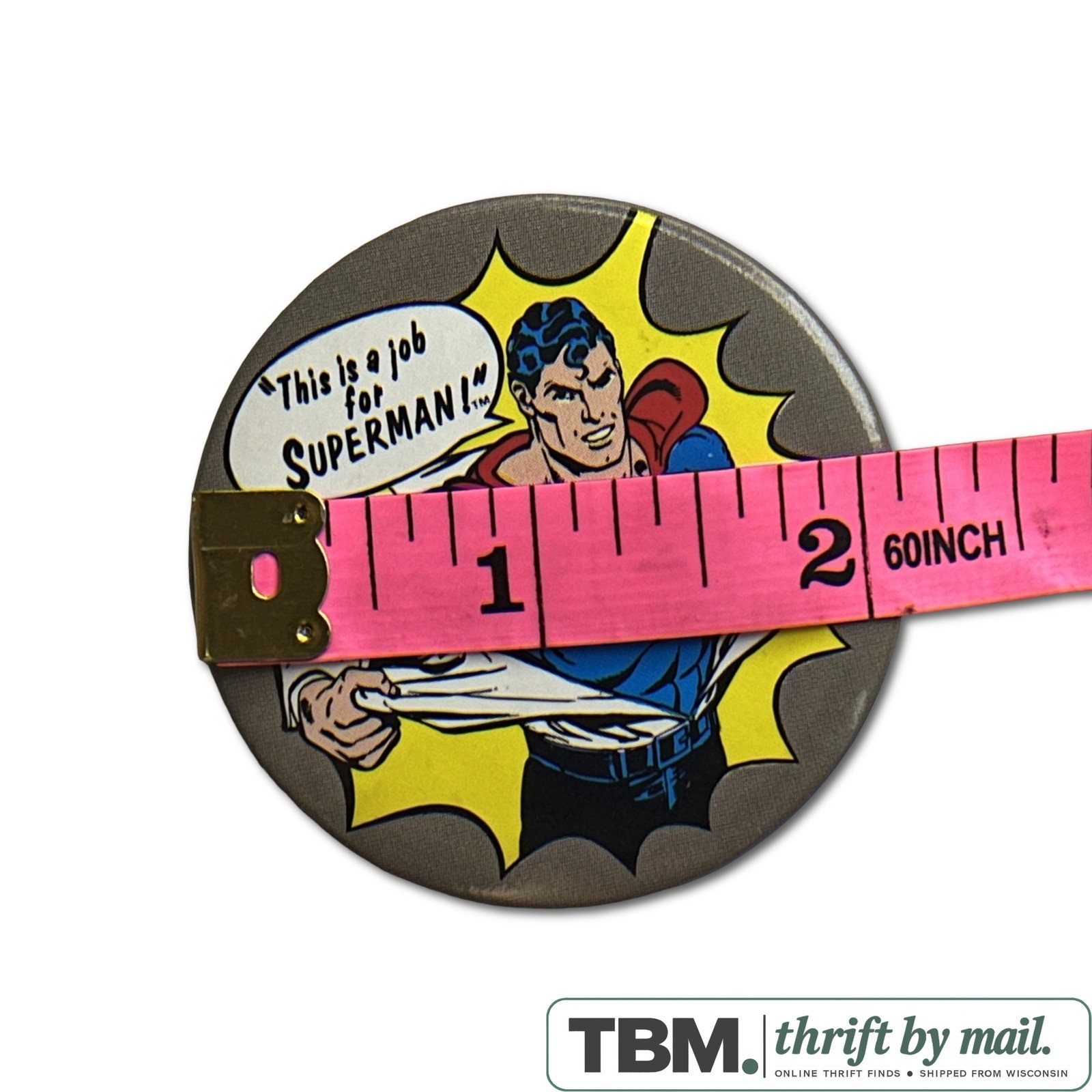 1982 DC Comics Superman Pinback Button OS Multi-color Excellent - Image 4