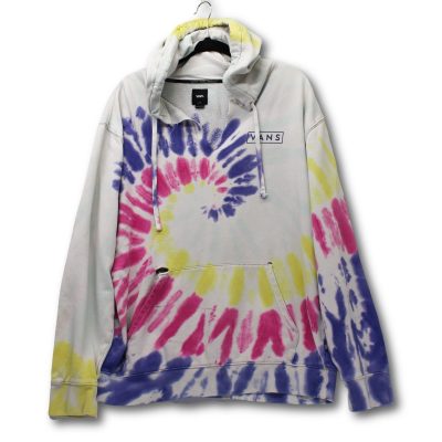 Vintage Y2K Vans Tie Dye Spiral Pullover Hoodie Mens Large Multicolor Fair