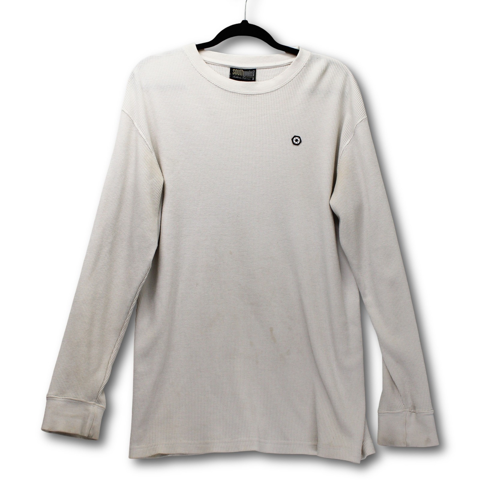 Vintage Y2K Southpole Waffle Knit Thermal Shirt Mens XL White Fair