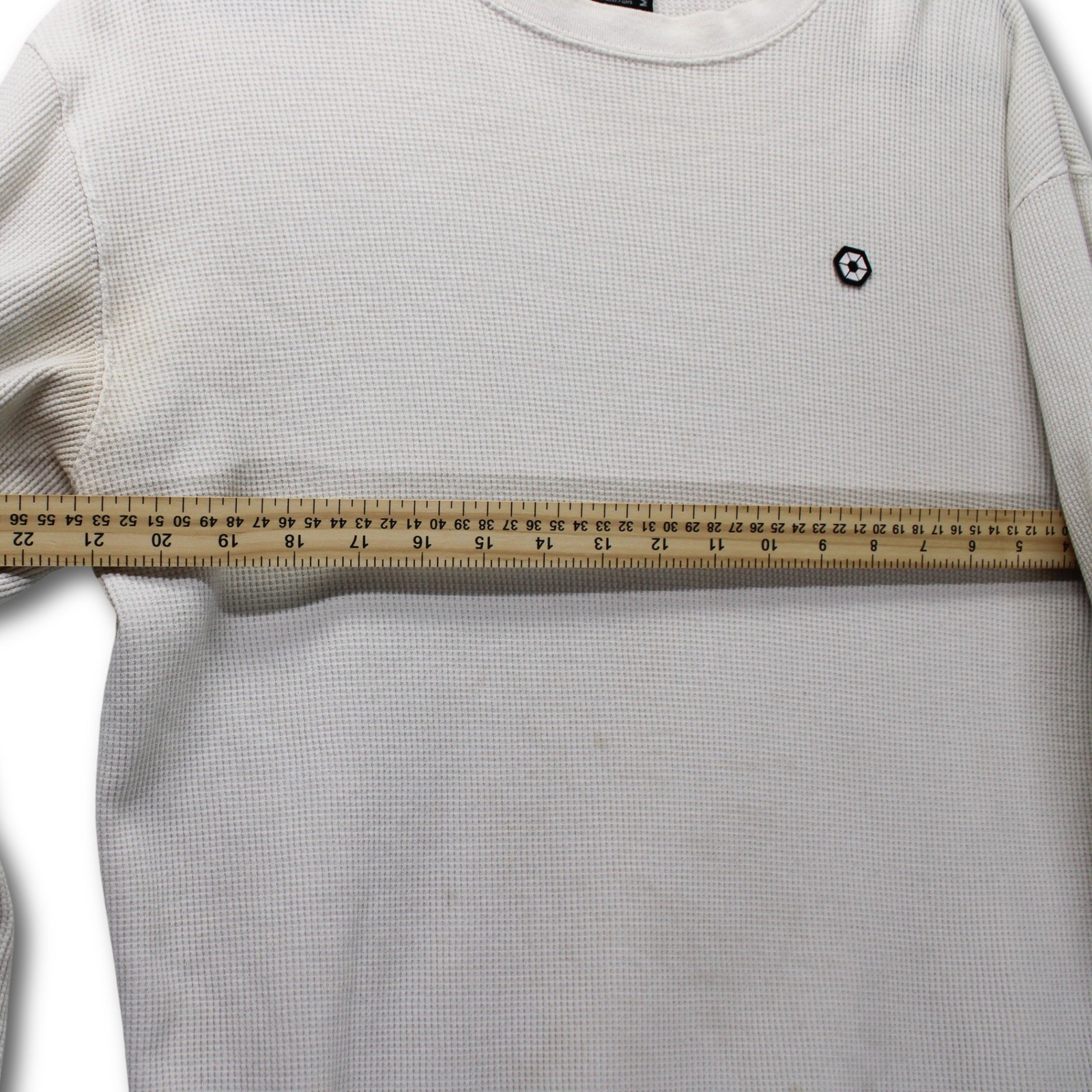 Vintage Y2K Southpole Waffle Knit Thermal Shirt Mens XL White Fair - Image 6