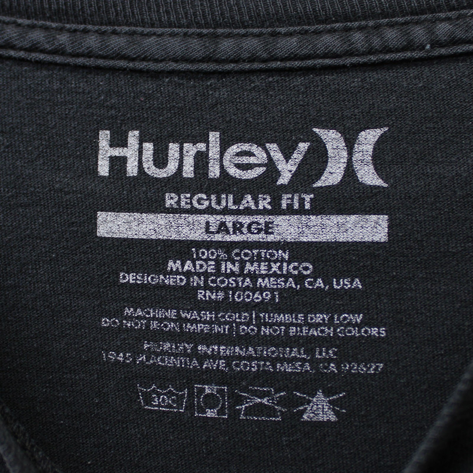 Vintage Y2K Hurley Skull Graphic T-Shirt Mens Large Black Fair - Image 3