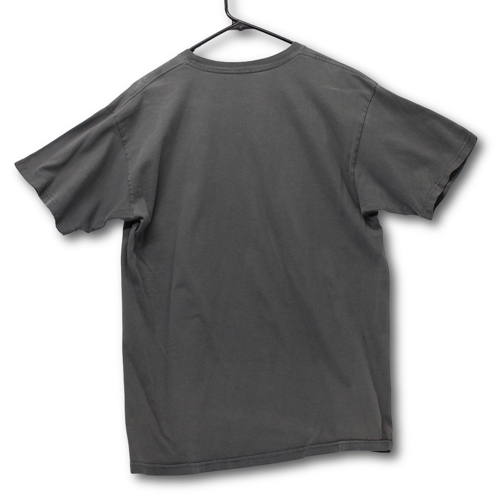 Vintage Y2K Hurley Graphic T-Shirt Mens Medium Charcoal Grey Plaid Logo Good - Image 2