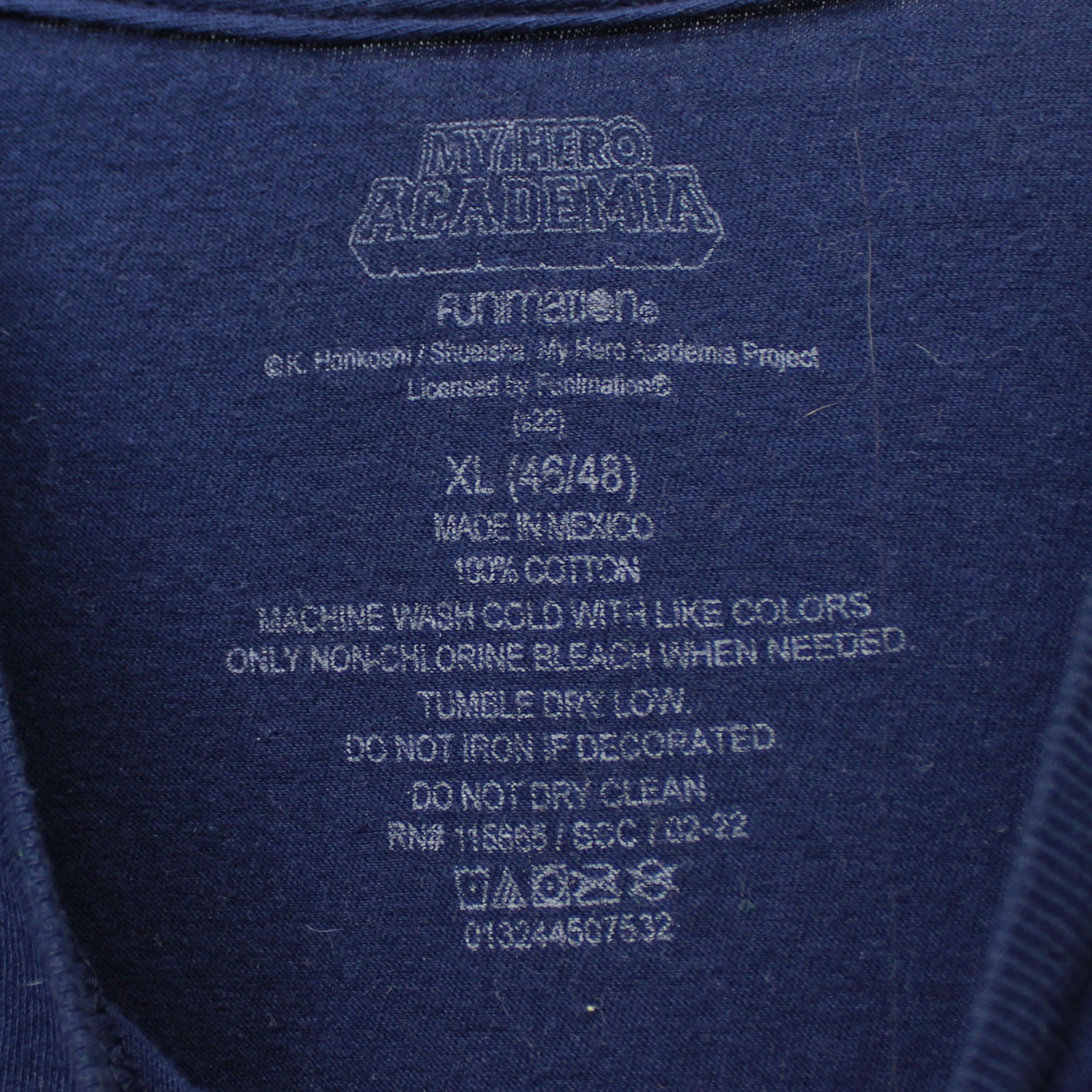 My Hero Academia Graphic T-Shirt Mens XL Navy Blue Excellent - Image 3