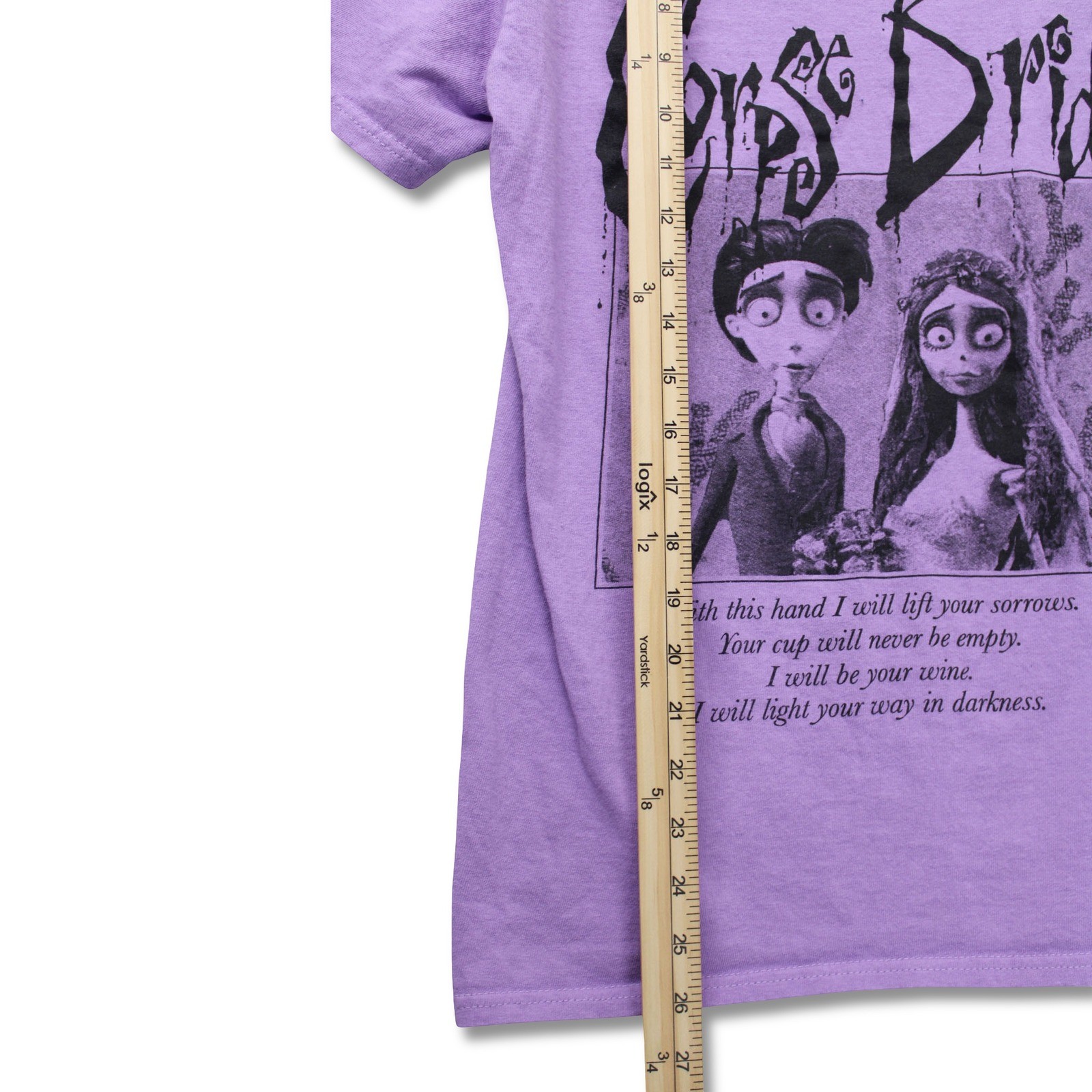 Hybrid Corpse Bride Tim Burton Movie Graphic Tee Women Size S Purple Excellent - Image 4