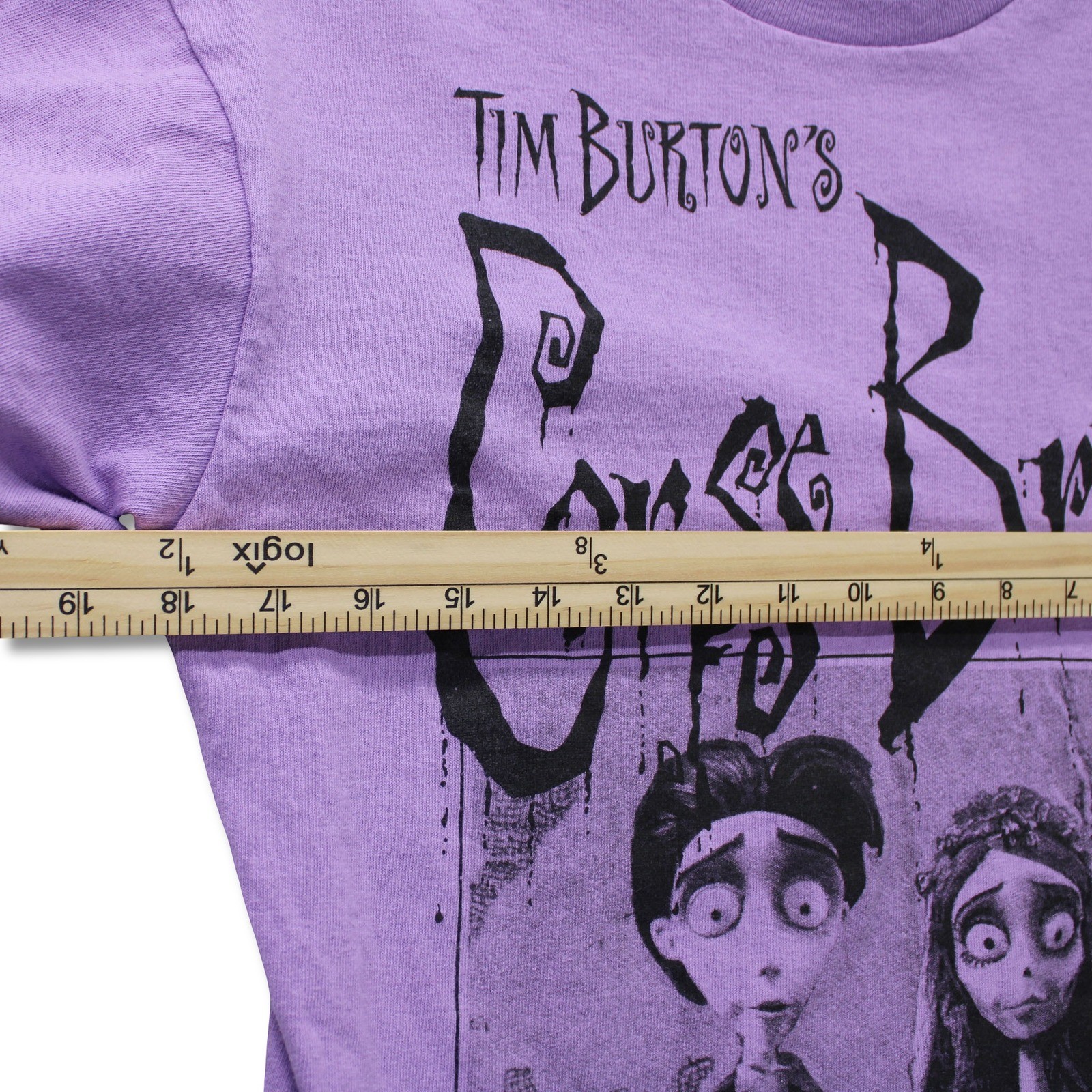 Hybrid Corpse Bride Tim Burton Movie Graphic Tee Women Size S Purple Excellent - Image 7
