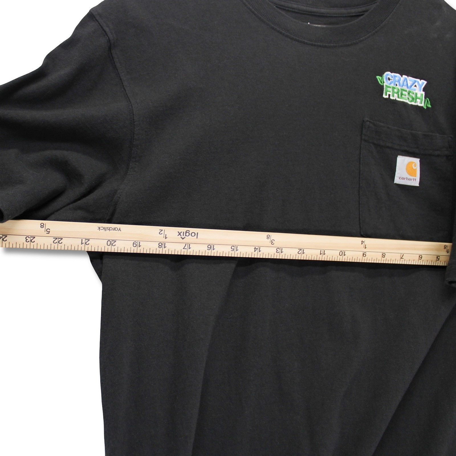 Carhartt Crazy Fresh Graphic Pocket T-Shirt Mens Medium Black Loose Fit - Image 7