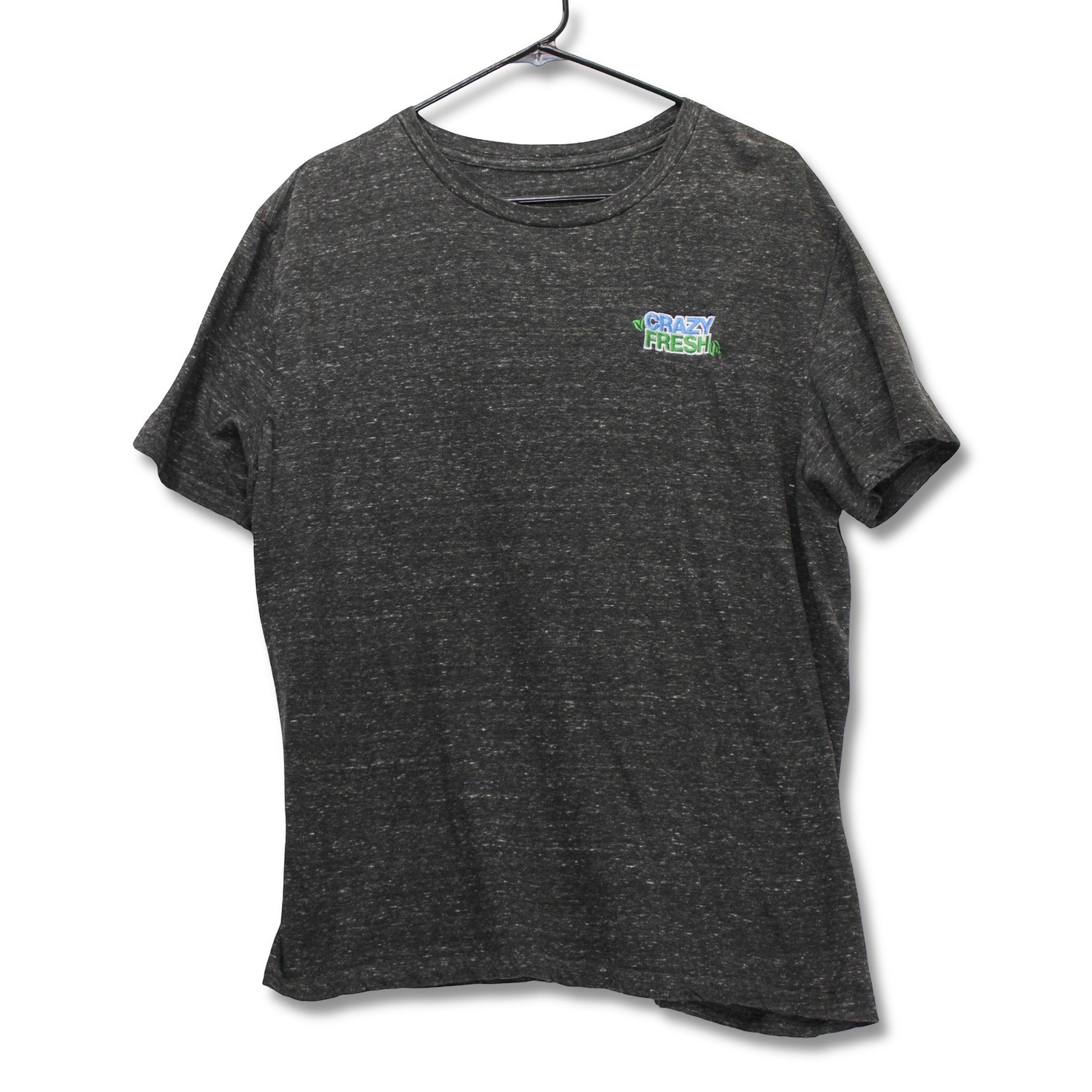 Crazy Fresh Graphic T-Shirt Mens XL Charcoal Gray Heather Short Sleeve Excellent