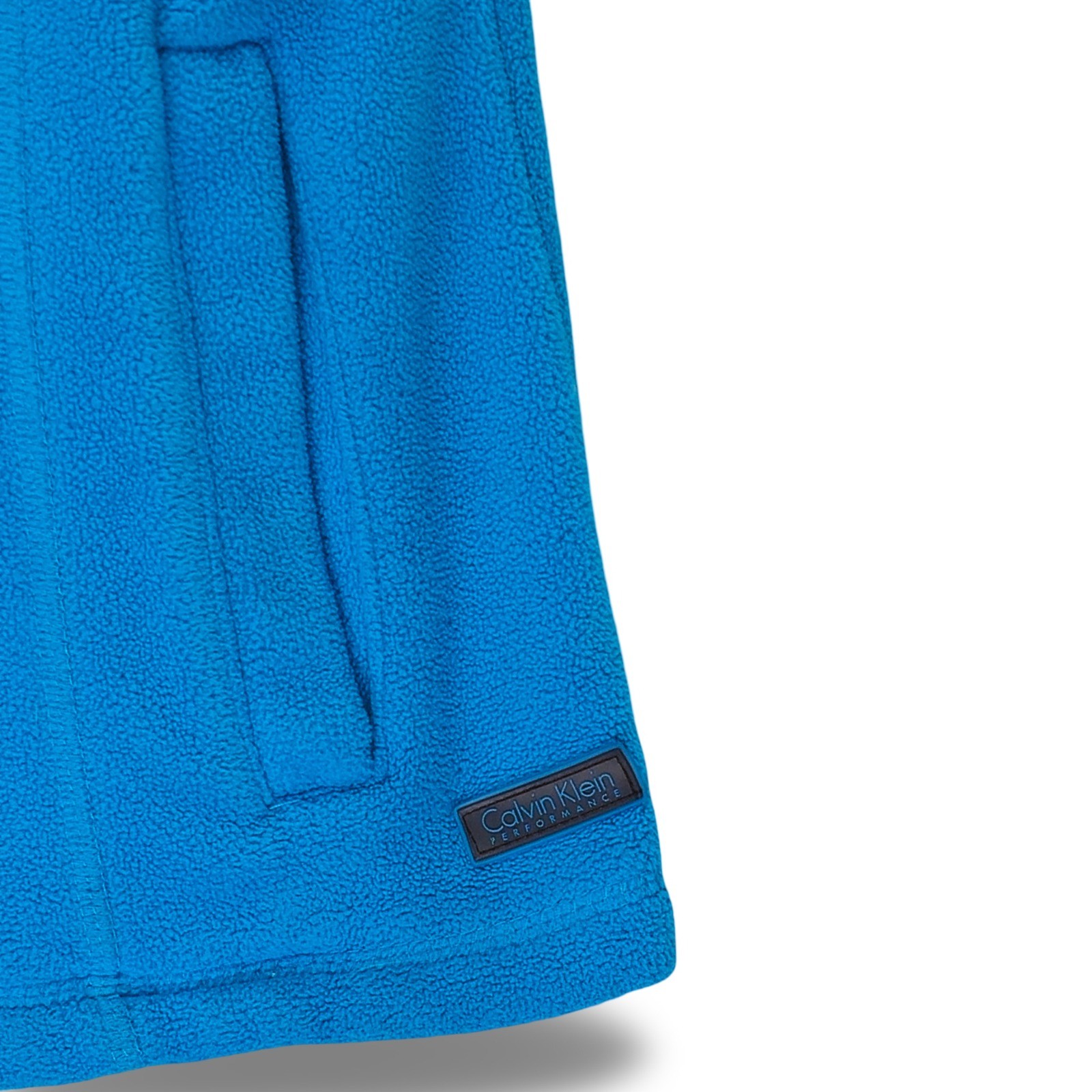 Calvin Klein Performance Fleece Vest Womens Small Blue Full Zip Excellent - Image 5