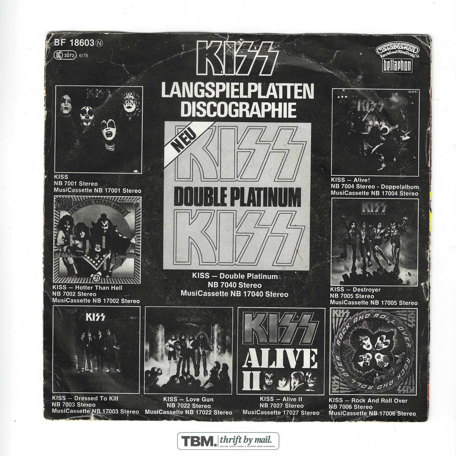 KISS Strutter 78 Shock Me 7 Vinyl Single 45 RPM German Pressing BF 18603 Good - Image 2