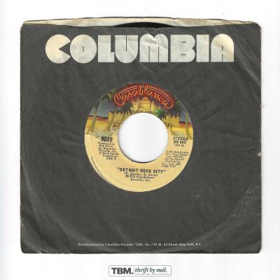 KISS Detroit Rock City Beth 7" Vinyl Single 45 RPM Black Good