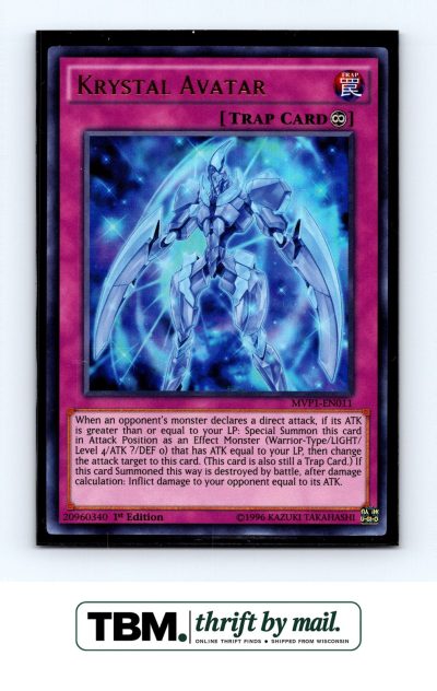 2016 Yugioh #MVP1-EN011 Krystal Avatar Foil