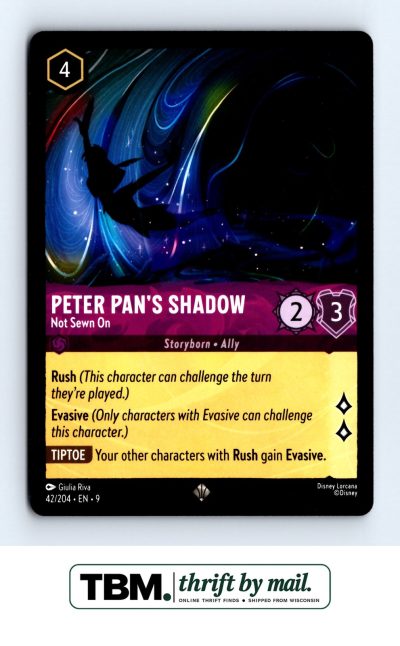 2025 Disney Lorcana Fabled #42/204 Peter Pan's Shadow