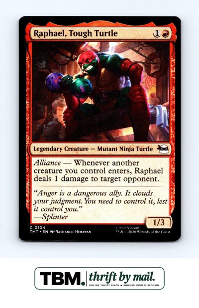 2026 Magic the Gathering Teenage Mutant Ninja Turtles #104 Raphael, Tough Turtle