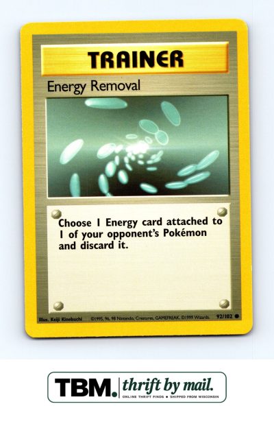 1999 Pokemon Base Set #092/102 Energy Removal