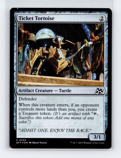 Magic: The Gathering Aetherdrift #245 Ticket Tortoise Foil