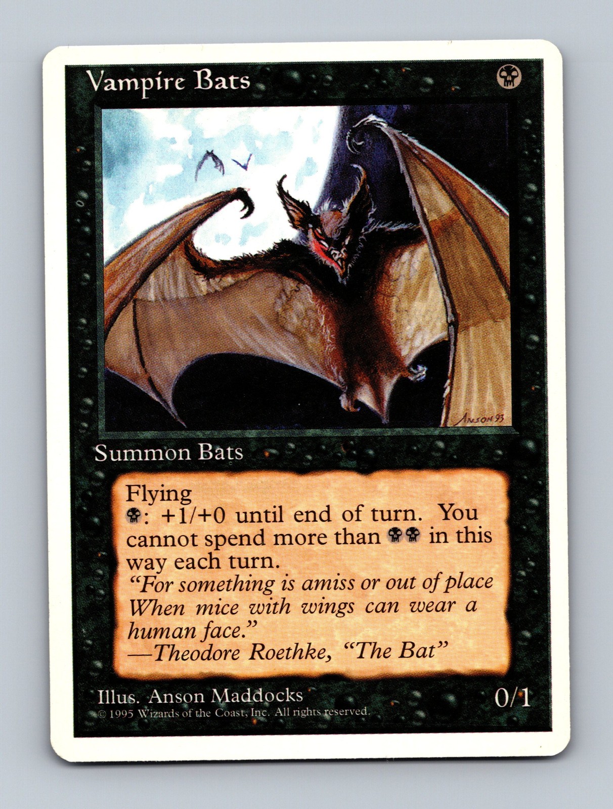 Magic: The Gathering Fourth Edition Vampire Bats Common Card