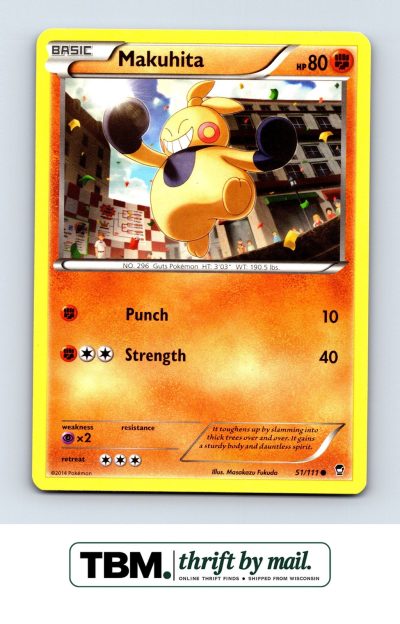 2014 Pokemon XY - Furious Fists #51/111 Makuhita