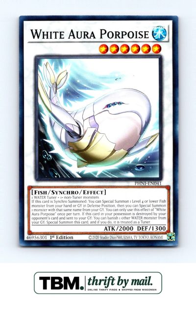 2024 Yugioh #PHNI-EN041 White Aura Porpoise
