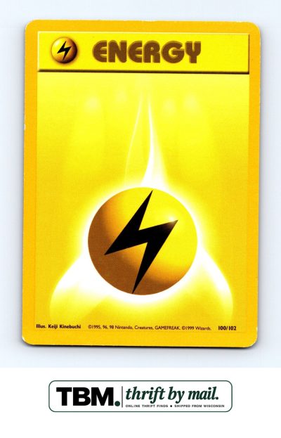 1999 Pokemon Base Set #100/102 Lightning Energy