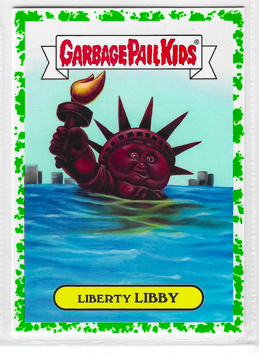 2017 Garbage Pail Kids Adam-Geddon Series 1 Liberty Libby #10b Puke Green Non-Sport Trading Card