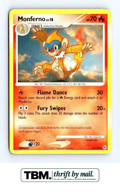 2007 Pokemon Diamond and Pearl #56/130 Monferno